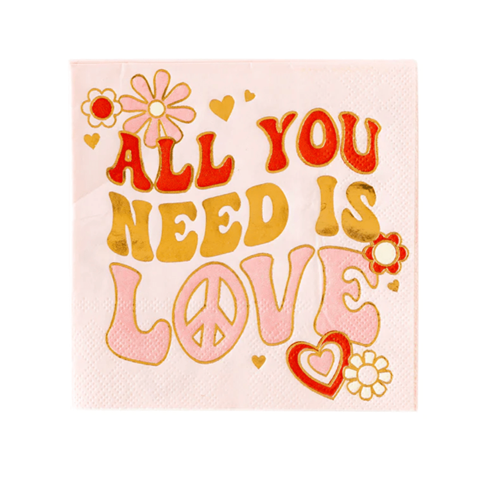 All You Need is Love Cocktail Napkins, Shopsweetluluss