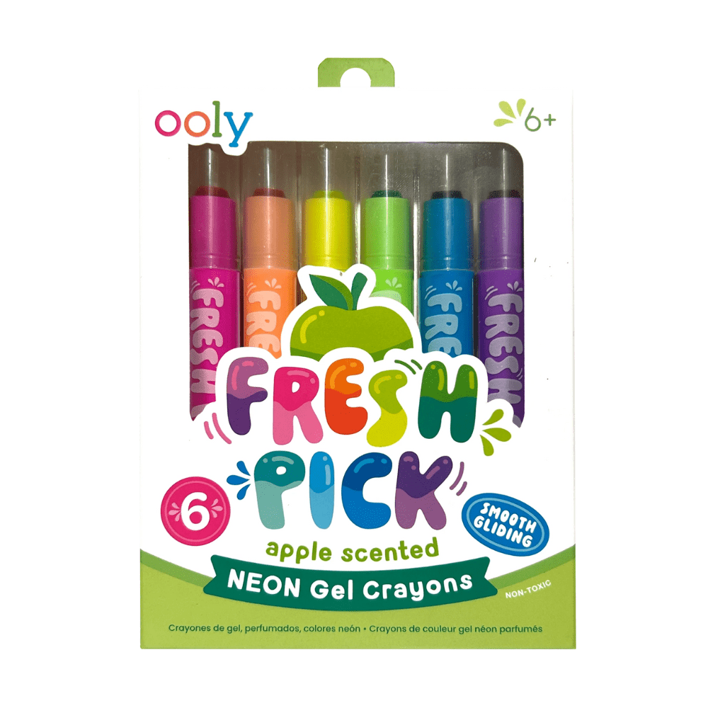 Fresh Pick Apple Scented Gel Crayons - Set of 6, Shopsweetluluss