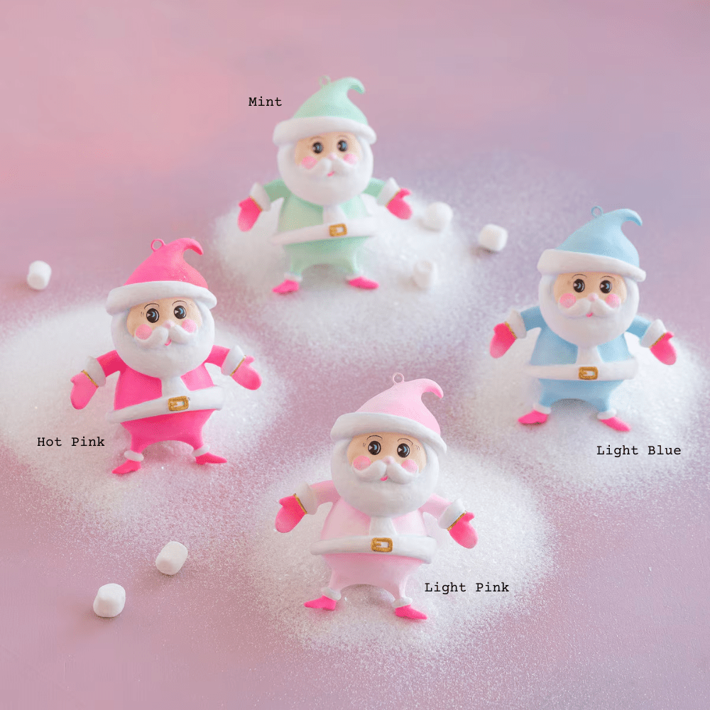 Rainbow Baby Papa Noel Ornament - 4 Color Options, Shopsweetluluss