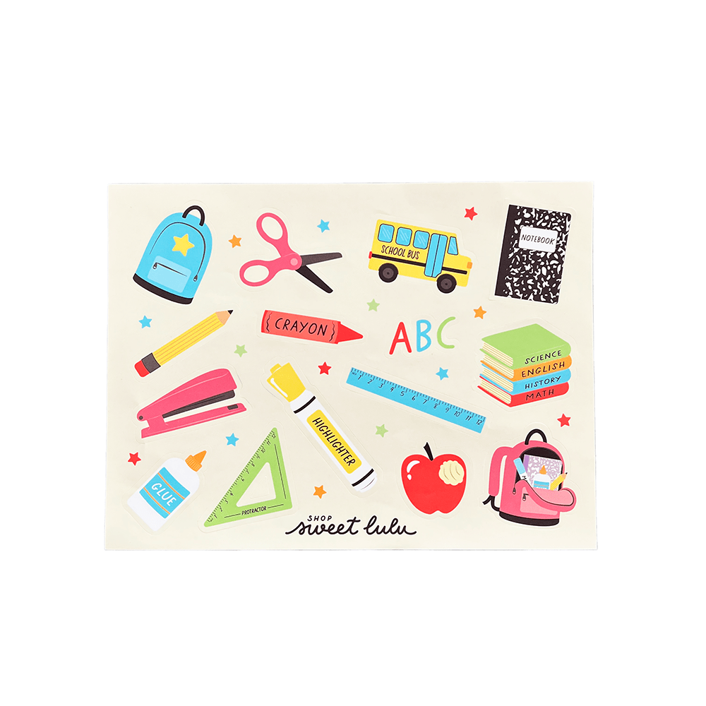 Back to School Sticker Set, Shopsweetluluss
