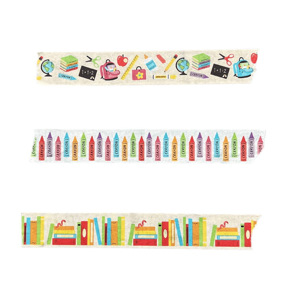 Back to School Washi Tape Set, Shopsweetluluss
