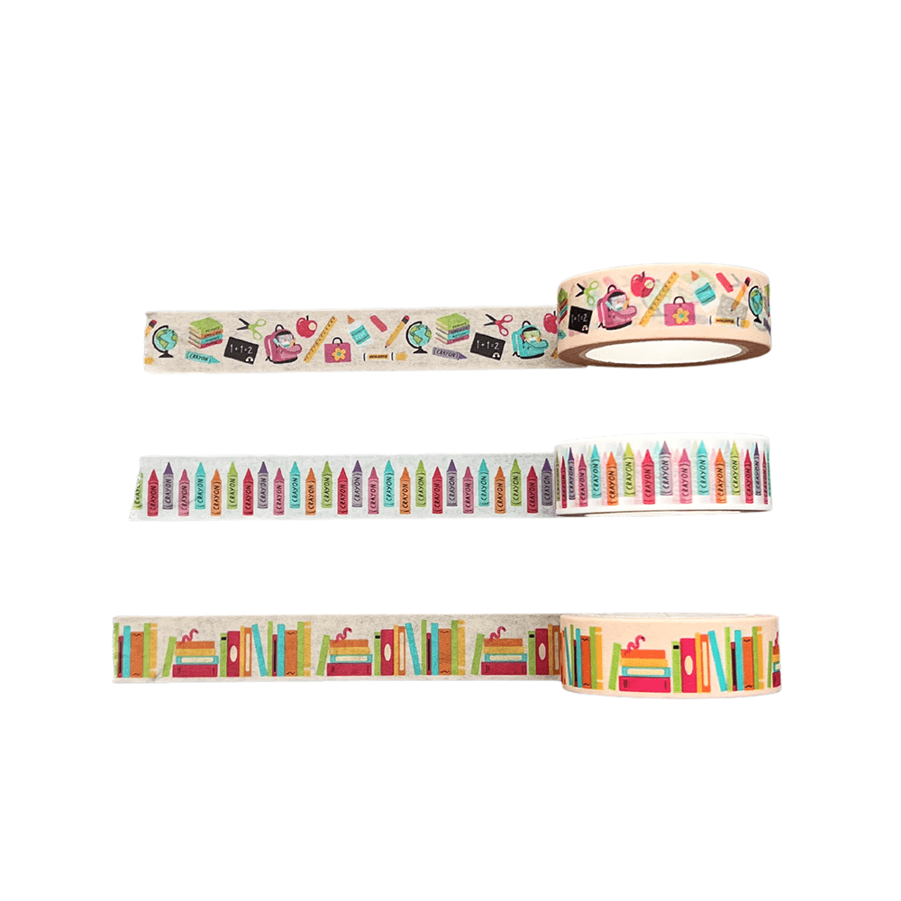 Back to School Washi Tape Set, Shopsweetluluss