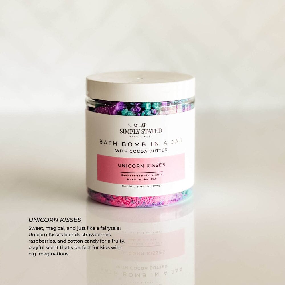 Bath Bomb in a Jar: Unicorn Kisses, Shopsweetluluss