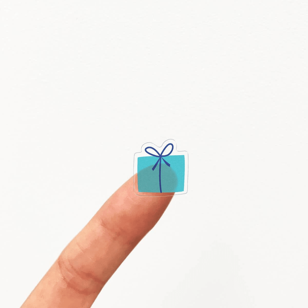 Birthday Party Clear Stickers, Shopsweetluluss