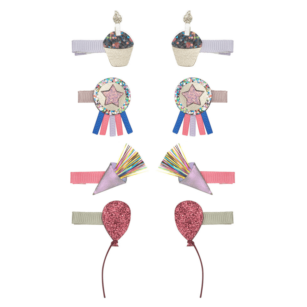 Birthday Theme Mini Hair Clips, Shopsweetluluss