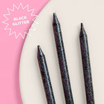 Black Glitter Candles - 10pk, Shopsweetluluss