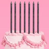 Black Glitter Candles - 10pk, Shopsweetluluss