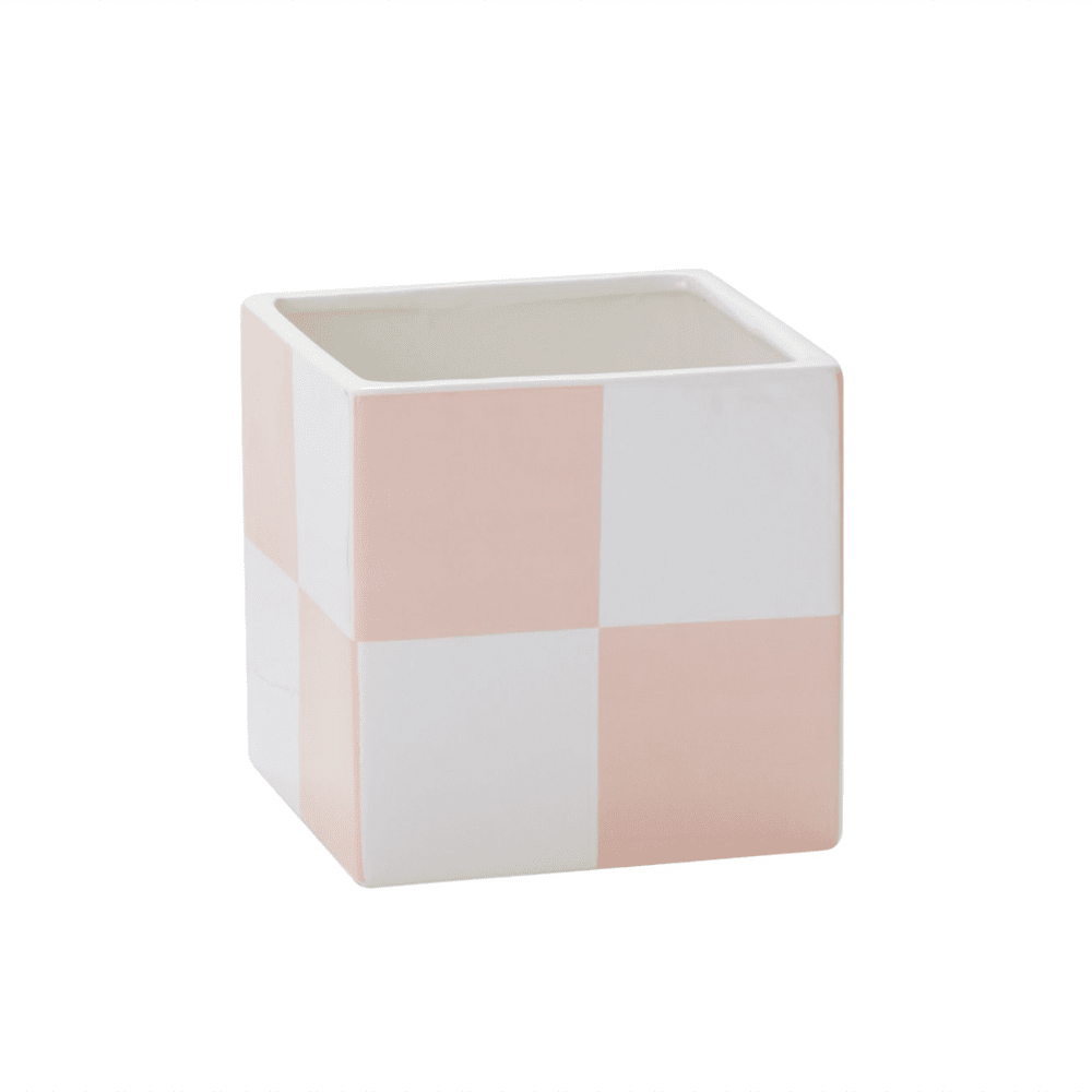 Blushed Urban Square Pot, Checkered - 2 Size Options, Shopsweetluluss