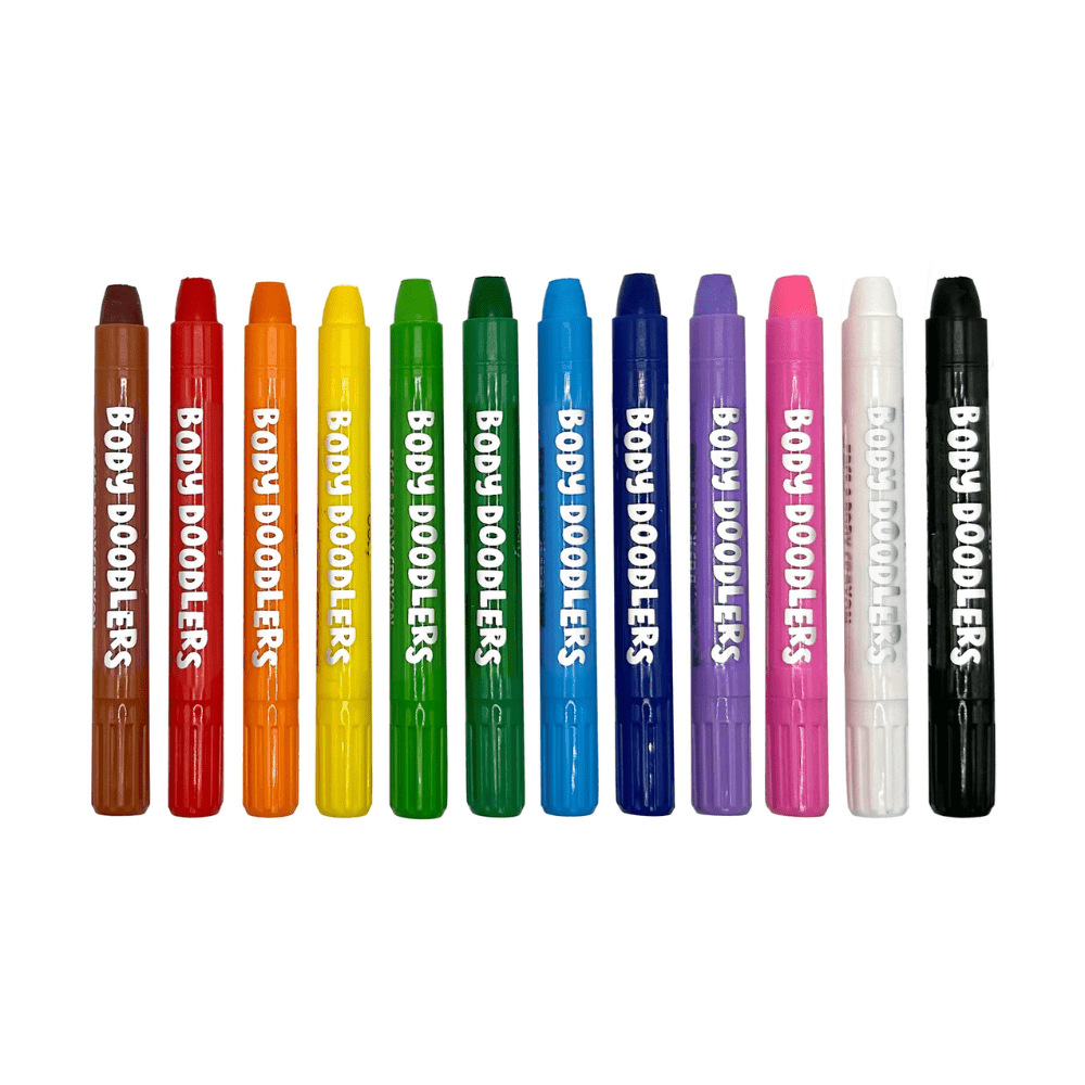 Body Doodlers Face & Body Crayons - Set of 12 Colors, Shopsweetluluss
