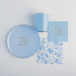 "Bonjour Baby" Sky Blue Cocktail Napkins, Shopsweetluluss