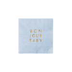 "Bonjour Baby" Sky Blue Cocktail Napkins, Shopsweetluluss