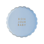 "Bonjour Baby" Sky Blue Small Plates, Shopsweetluluss