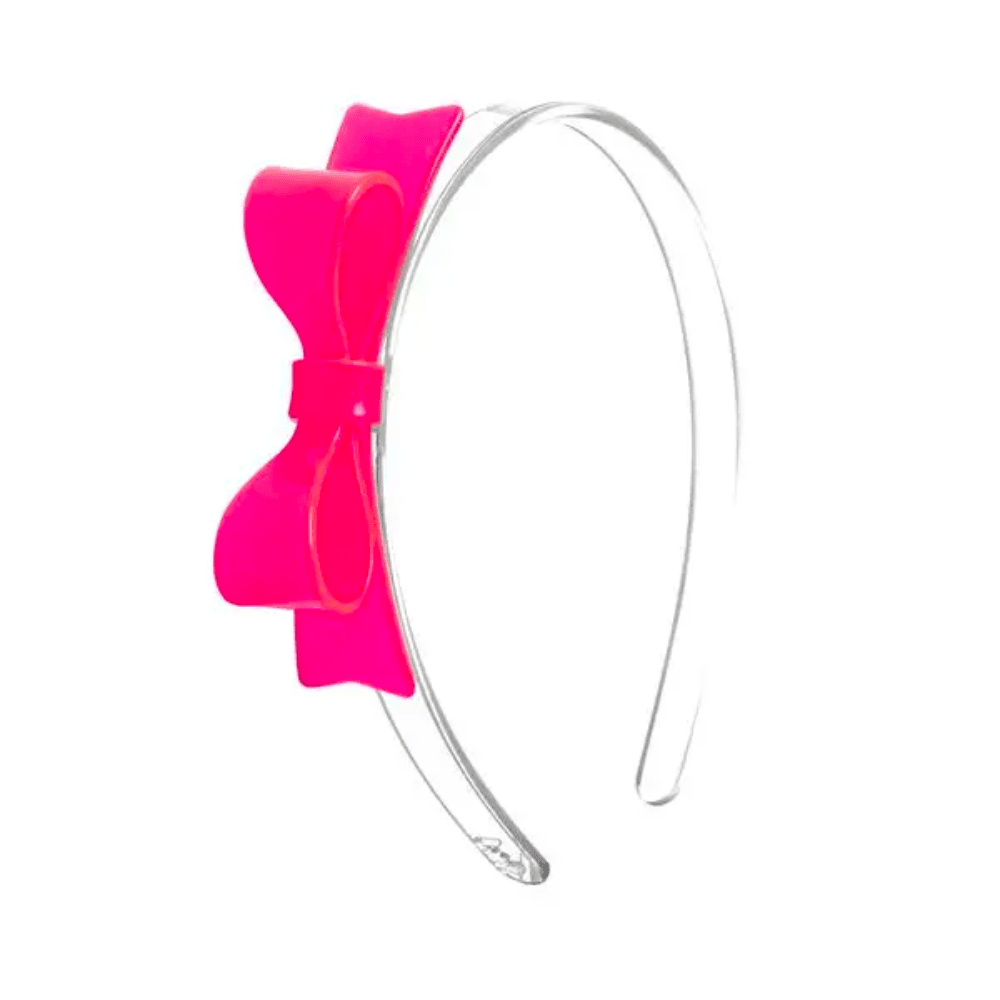 Bow Headband - Neon Pink - Shopsweetluluss