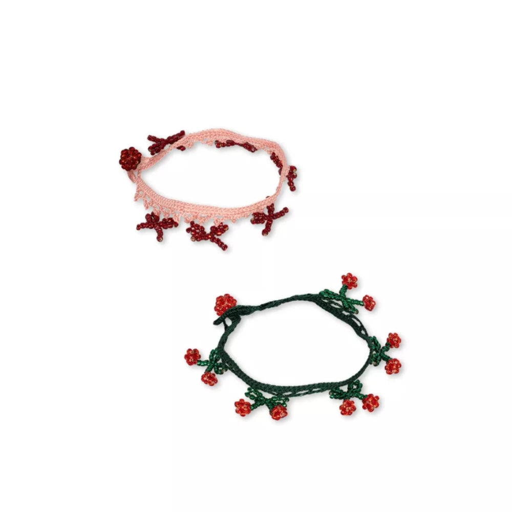 Bows & Cherries Beaded Bracelet Set, Shopsweetluluss