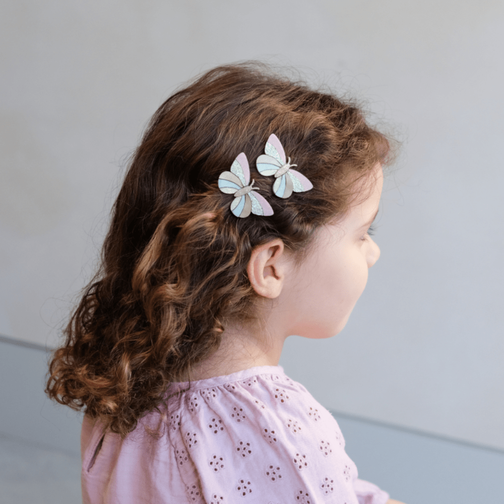 Striped Butterfly Hair Clip Set, Shopsweetluluss