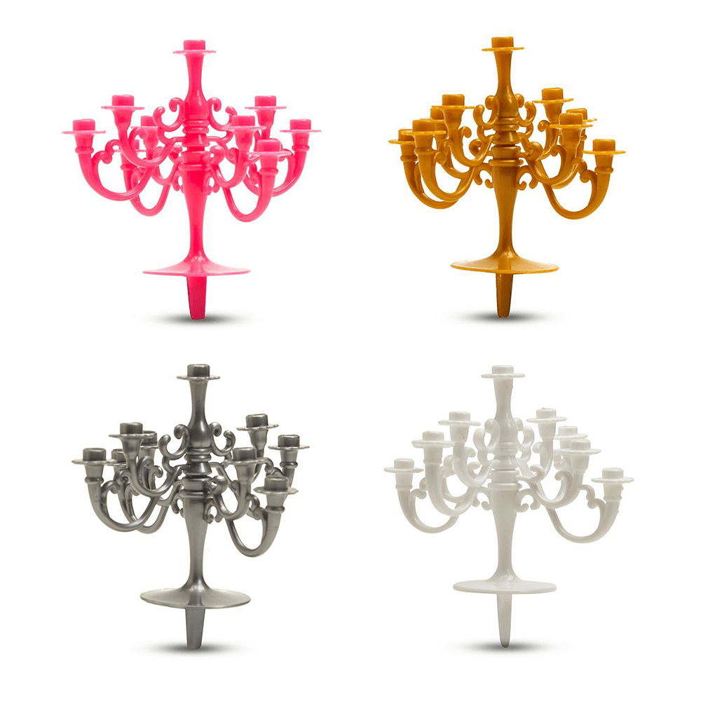 Candelabra Cake Topper & Candle Set - 4 Color Options, Shopsweetluluss