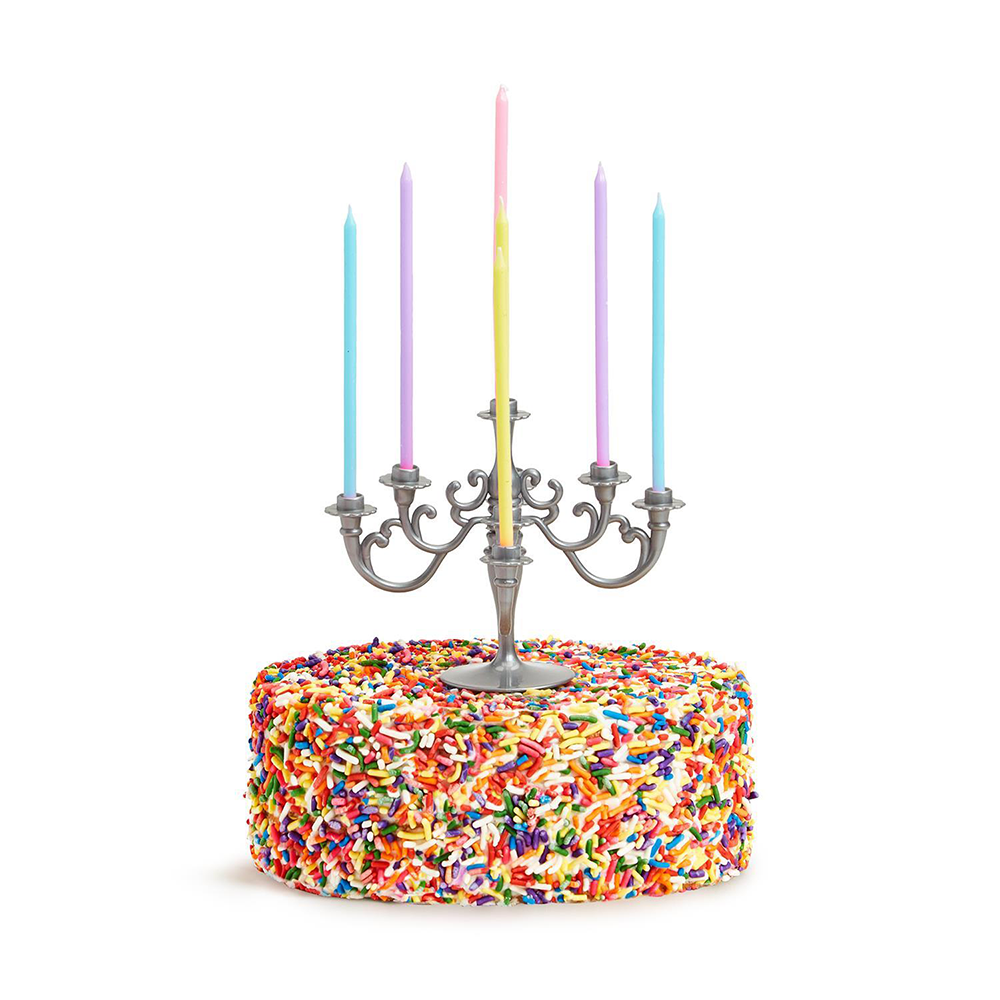 Candelabra Cake Topper & Candle Set - 4 Color Options, Shopsweetluluss