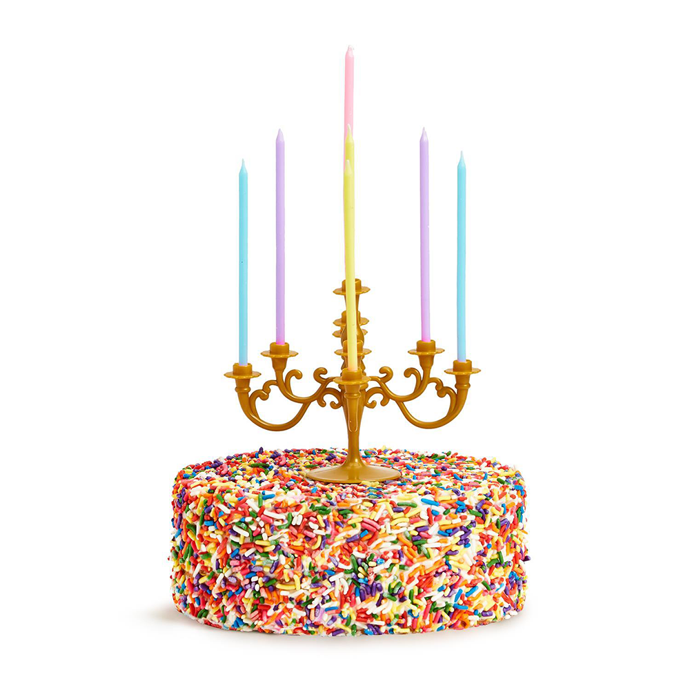 Candelabra Cake Topper & Candle Set - 4 Color Options, Shopsweetluluss