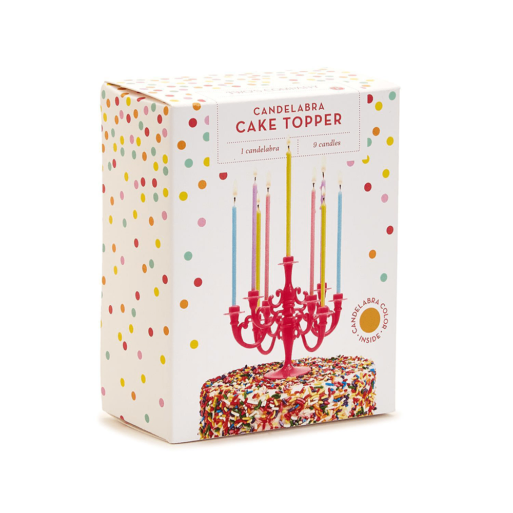 Candelabra Cake Topper & Candle Set - 4 Color Options, Shopsweetluluss