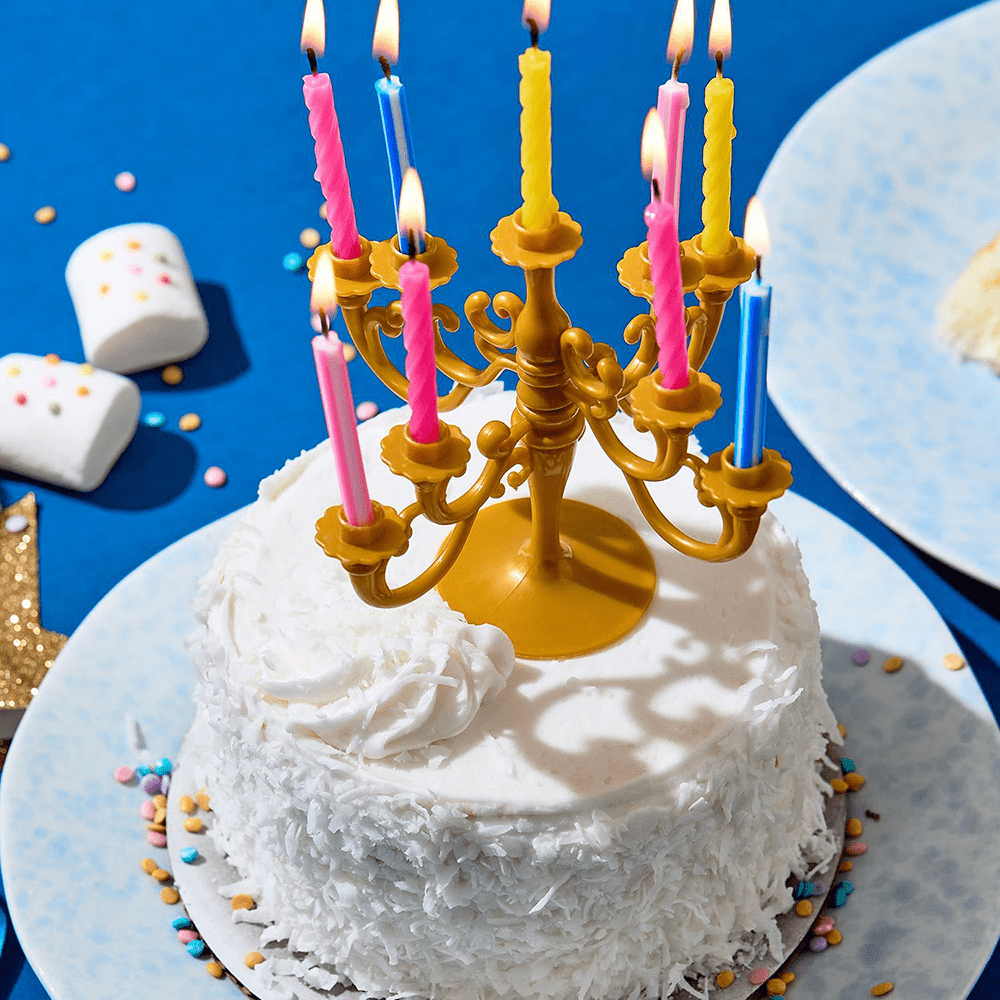 Candelabra Cake Topper & Candle Set - 4 Color Options, Shopsweetluluss