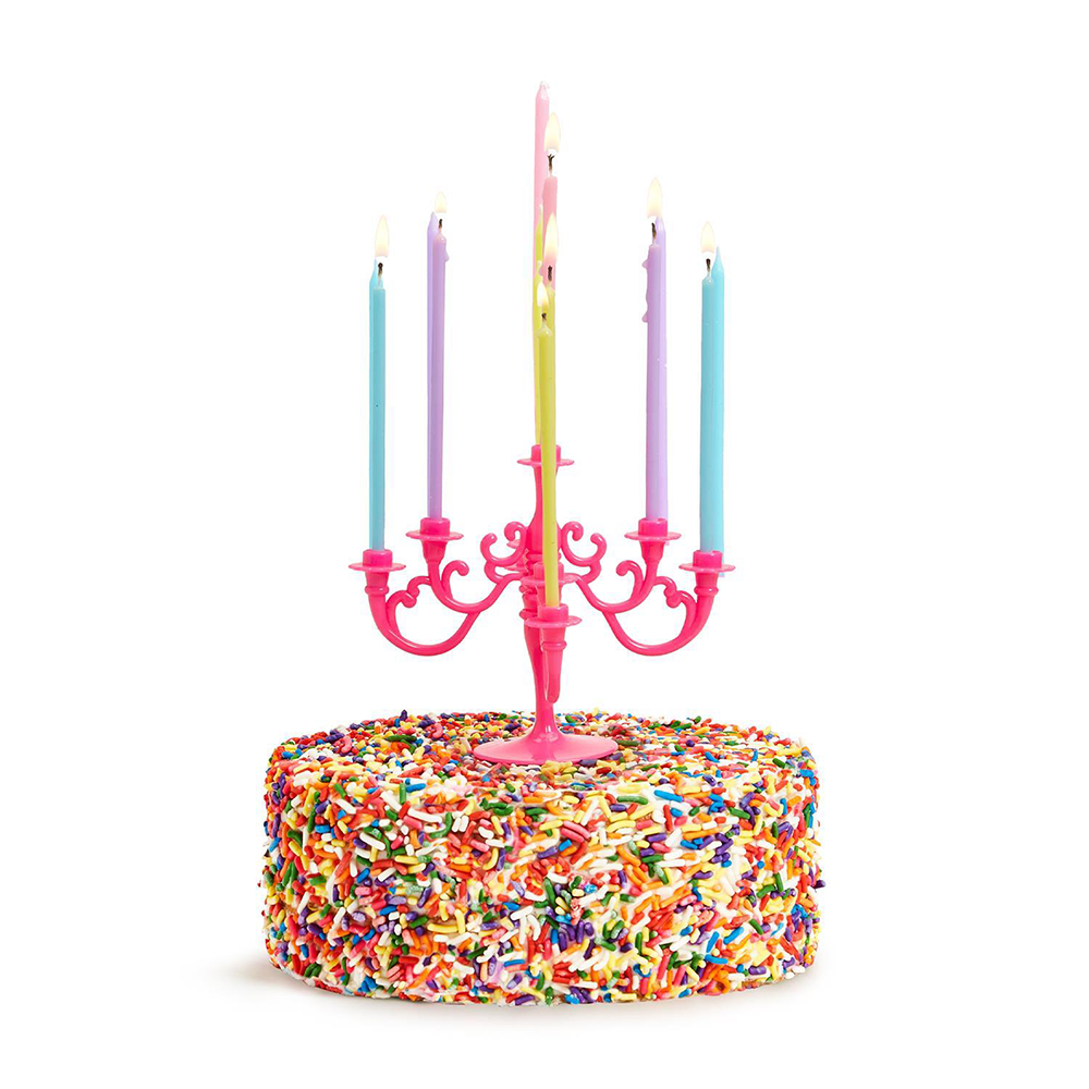 Candelabra Cake Topper & Candle Set - 4 Color Options, Shopsweetluluss