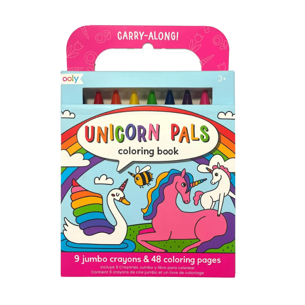 Carry Along Coloring Book Set - Unicorn Pals, Shopsweetluluss