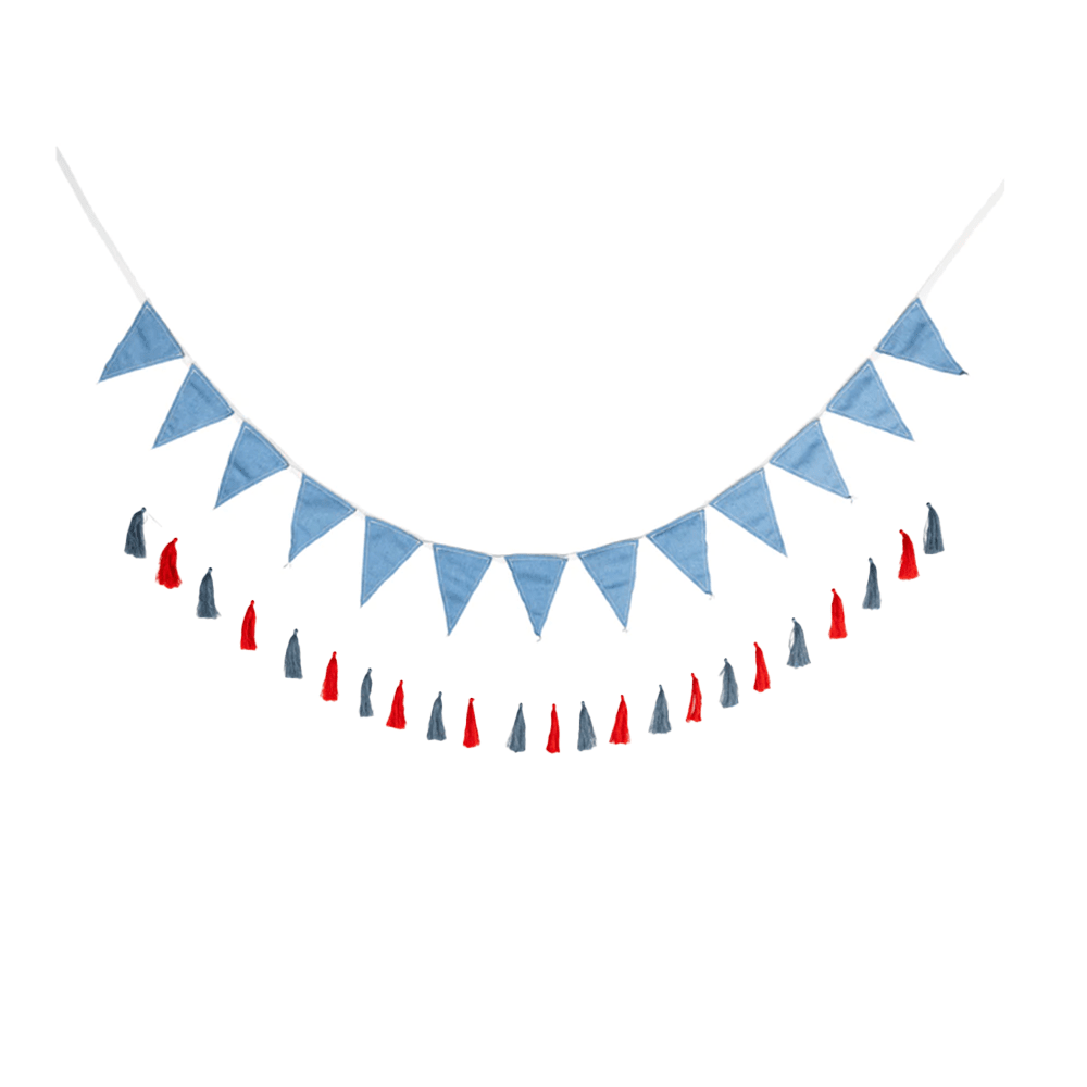 Chambray & Tassel Banner Set, Shopsweetluluss