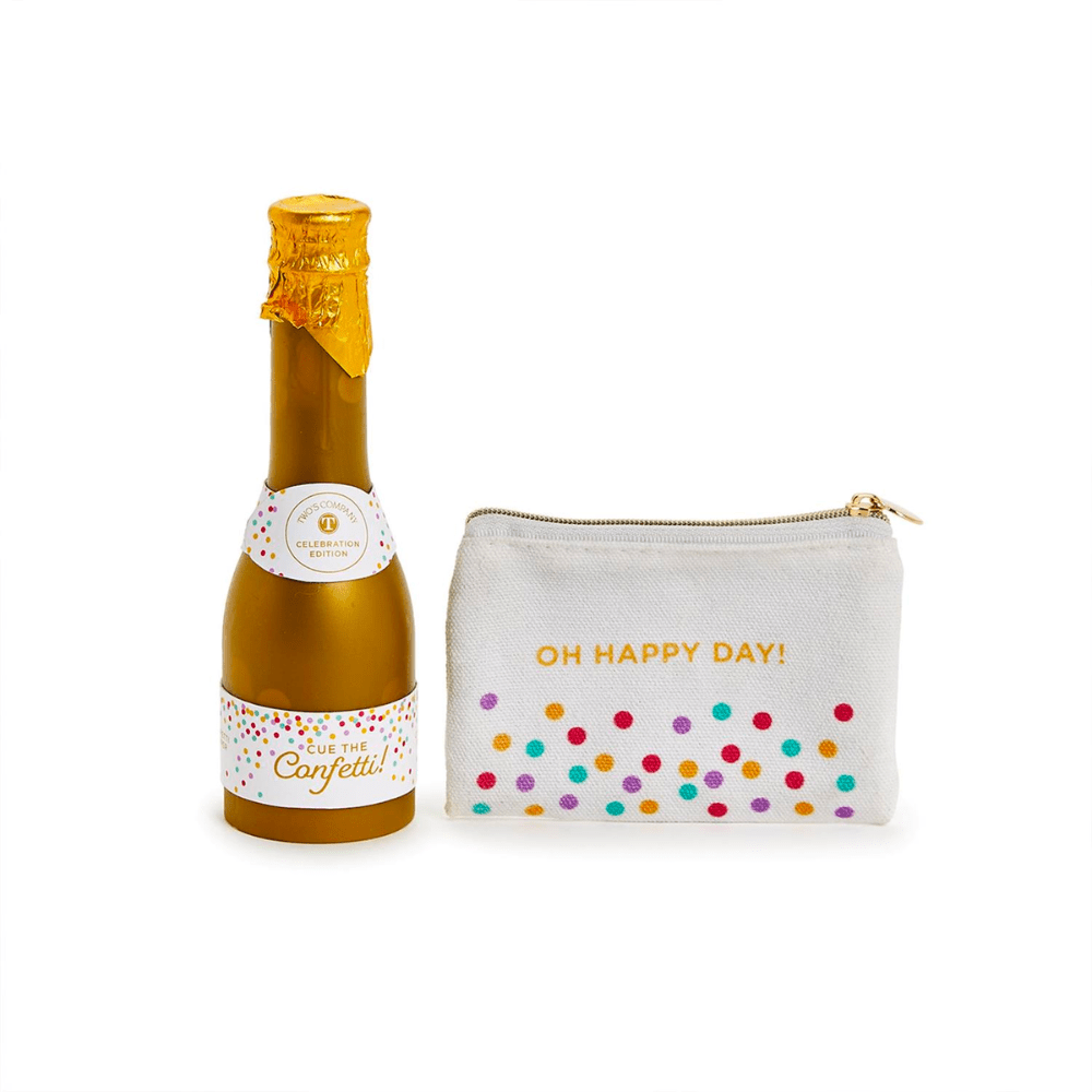 Celebration Champagne Confetti Popper & Gift Pouch Set, Shopsweetluluss