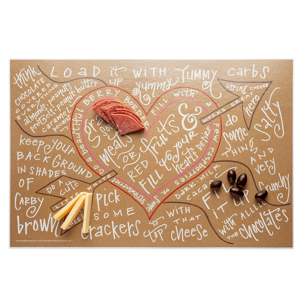 Charcuterie Cheat Sheet - Heart, Shopsweetluluss