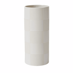Checkerboard Vase, Off-White - Large, Shopsweetluluss