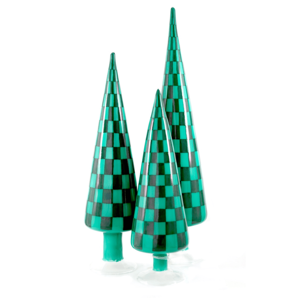 Glass Checker Tree Set - Green, Shopsweetluluss