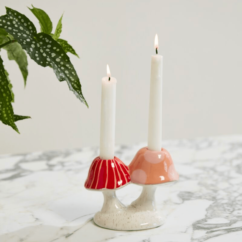 Cheerful Mushroom Candleholder, Shopsweetluluss