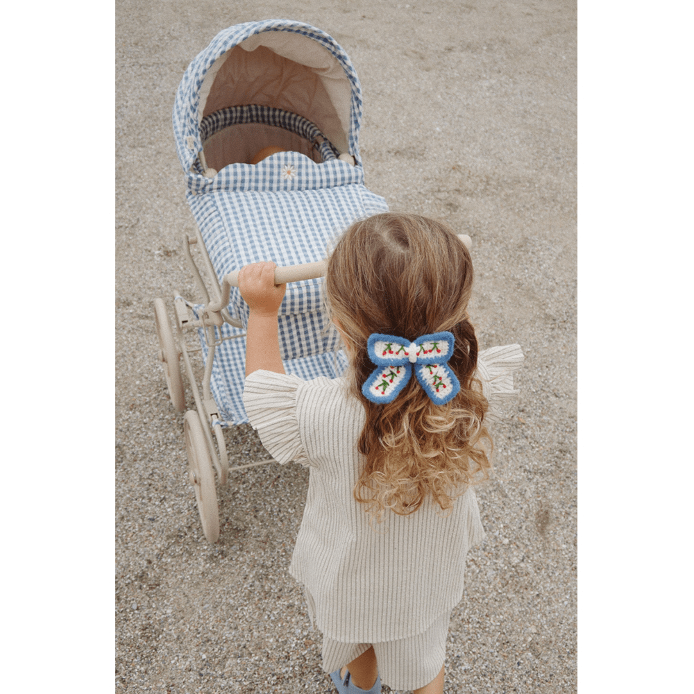 Cherry Crochet Bow Clip, Shopsweetluluss