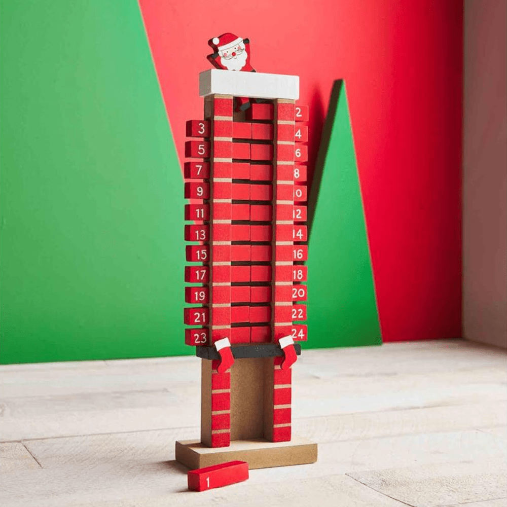 Santa Chimney Advent Calendar, Shopsweetluluss