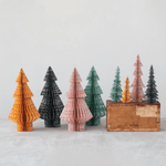 Handmade Recycled Paper Chintz Honeycomb Tree, Set of 4
