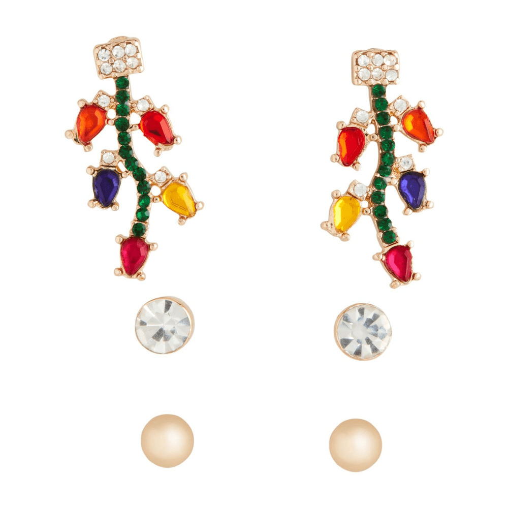Christmas Stud Earring Set - 3pk., Christmas Lights, Shopsweetluluss