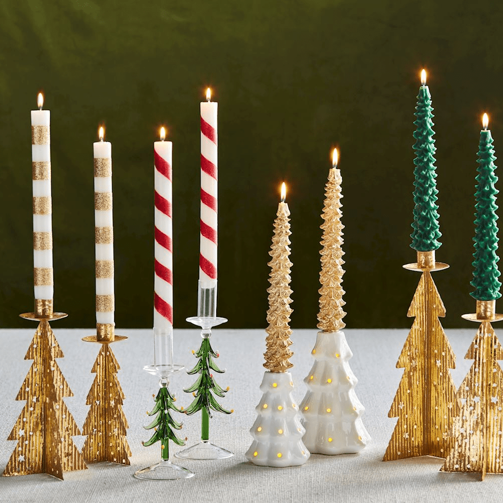 Christmas Taper Candles - 4 Style Options, Shopsweetluluss