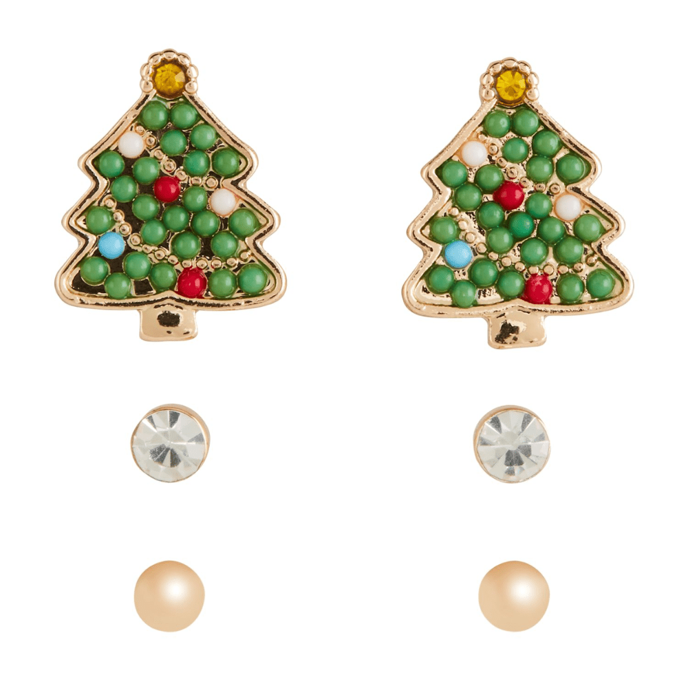 Christmas Stud Earring Set - 3pk., Christmas Trees, Shopsweetluluss
