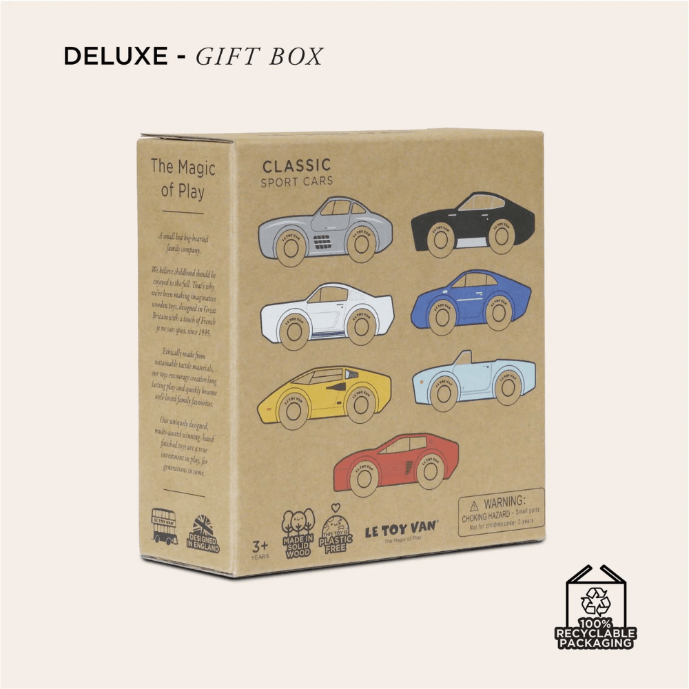 Classic Wooden Sports Cars - Set of 7, Shopsweetluluss
