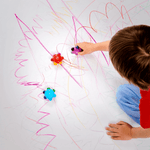 Color Burst Easy Grip Crayons: Set of 3 - 18 Classic Colors, Shopsweetluluss