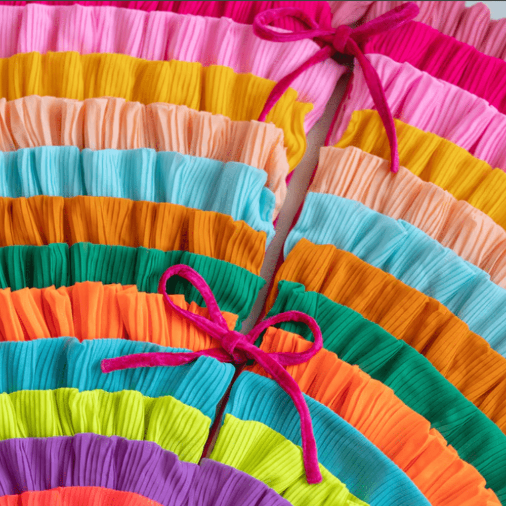 Color Pop Pleats Tree Skirt, Shopsweetluluss