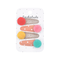 Color Pop Pom Pom Hair Clips, Shopsweetluluss