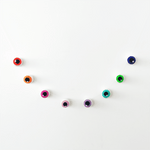 Colorful Eyeball Wool Felt Garland, Shopsweetluluss