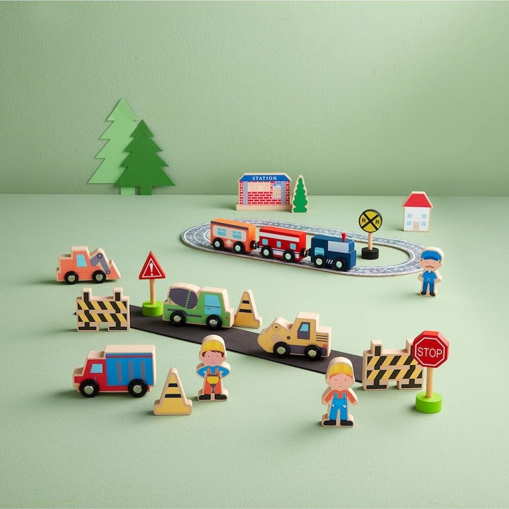 Wood Toy Set - Construction, Shopsweetluluss