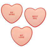Conversation Heart Bamboo Plate Set, Shopsweetluluss