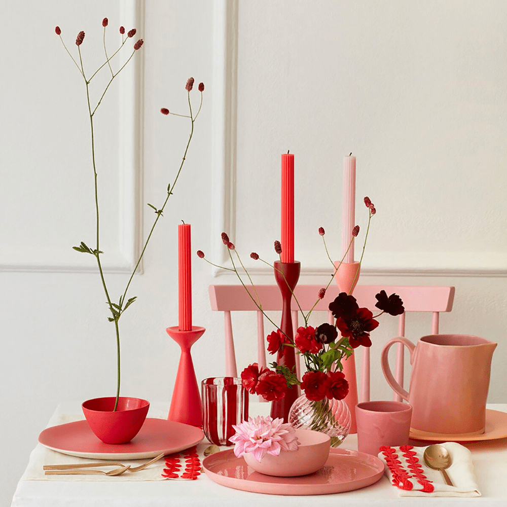 Cotton Candy Pink Table Candles, Shopsweetluluss