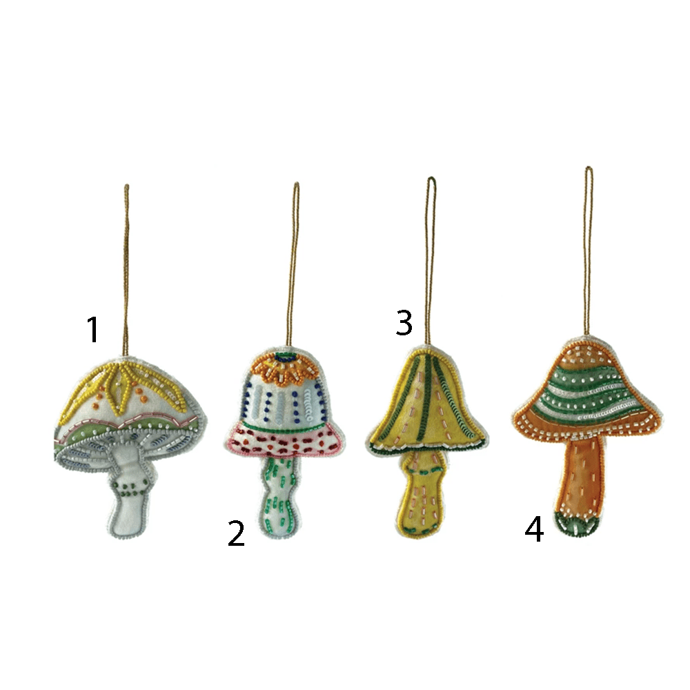 Cotton Mushroom Ornament - 4 Style Options, Shopsweetluluss