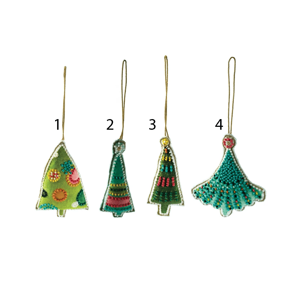 Cotton Velvet Christmas Tree Ornament - 4 Style Options, Shopsweetluluss