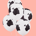 11" Latex Balloon, Cow Print, Shopsweetluluss