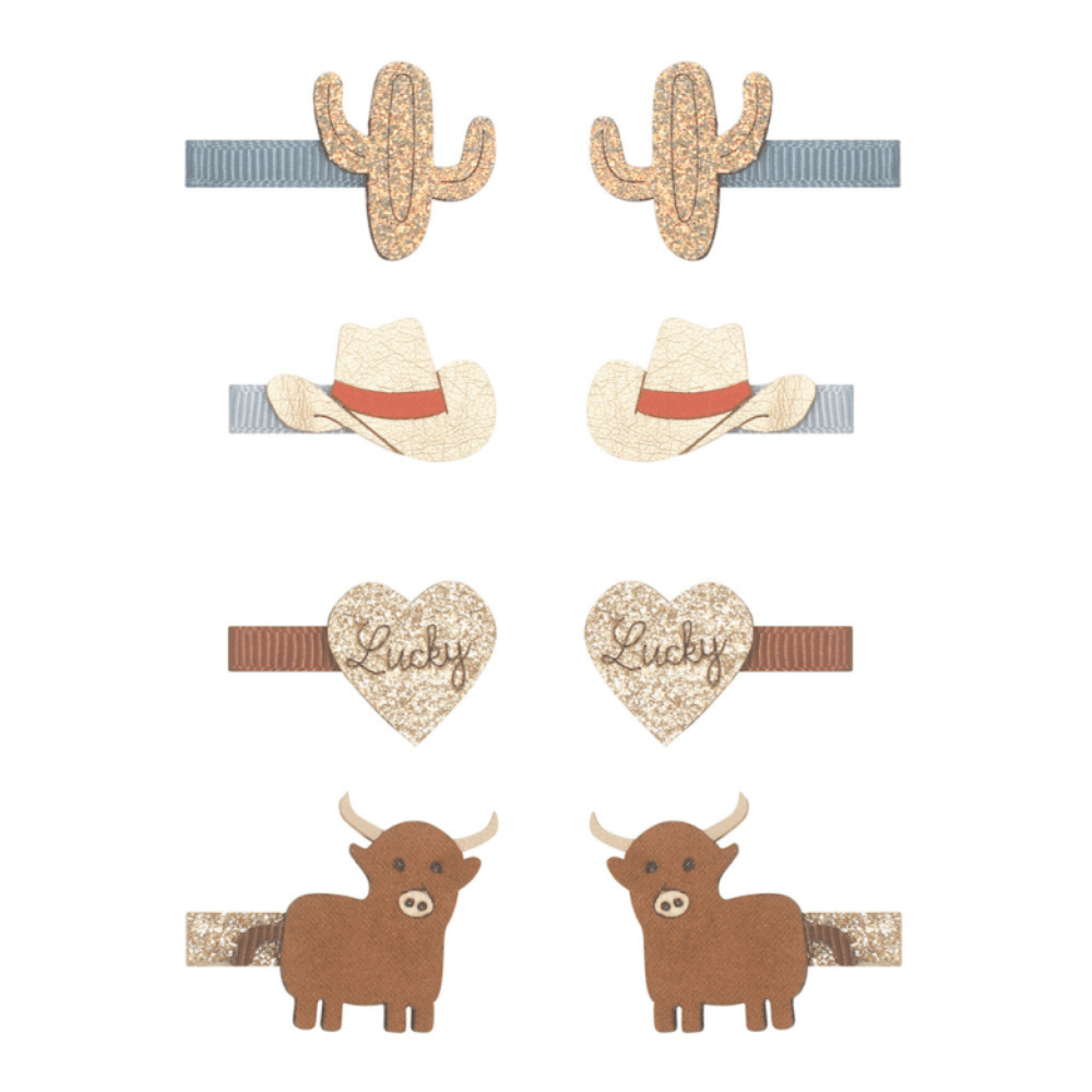 Cowboy Mini Clips - 8pk, Shopsweetluluss